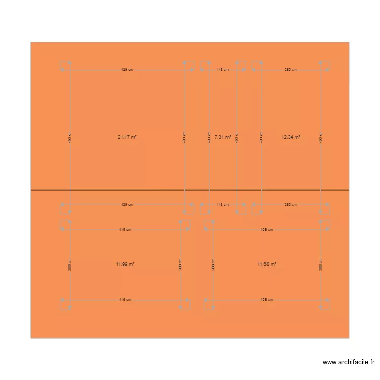 Conca vieille maison etage 1. Plan de 