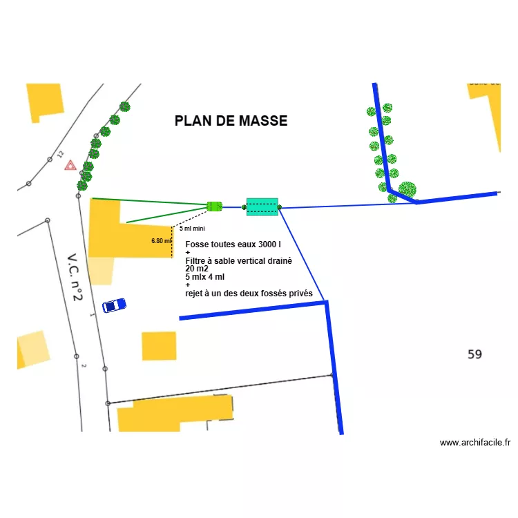 Lepage filtre &agrave; sable. Plan de 