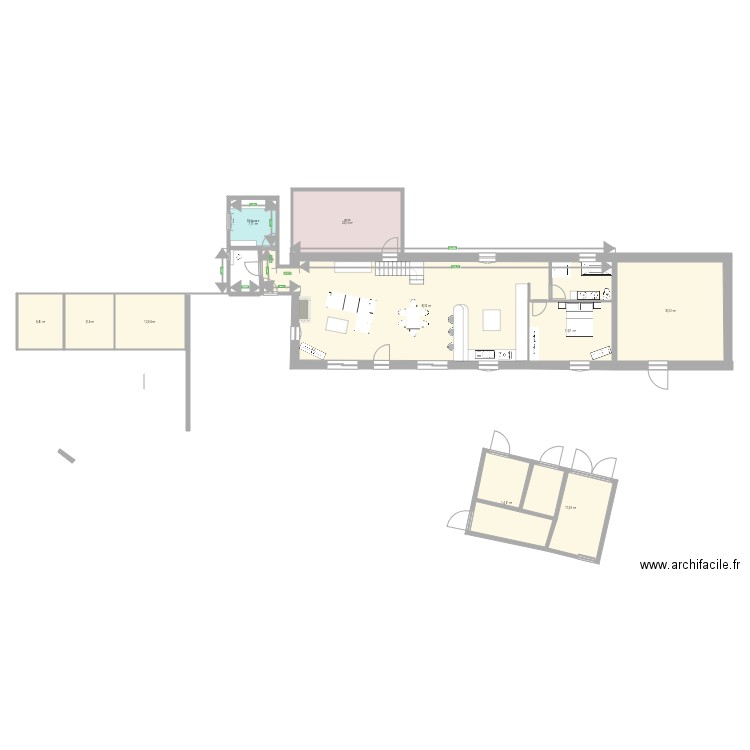 apres travaux 2. Plan de 10 pièces et 235 m2