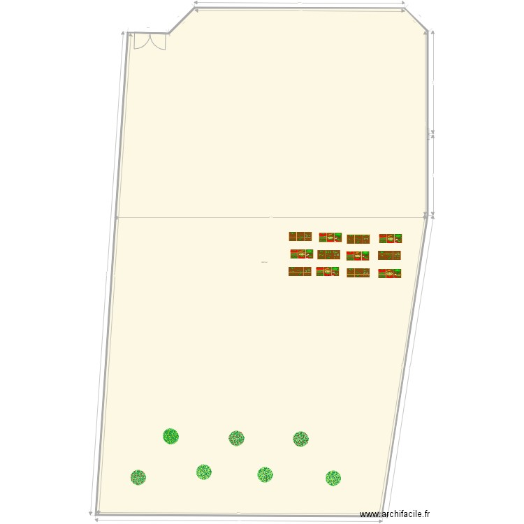 terrain du cadastre encadre. Plan de 0 pièce et 0 m2