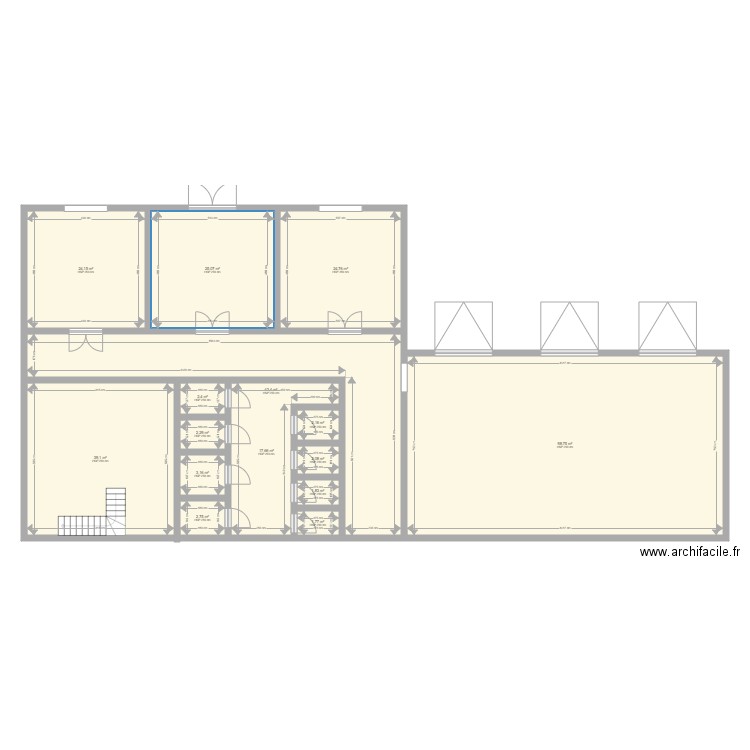 ddddd. Plan de 15 pièces et 291 m2