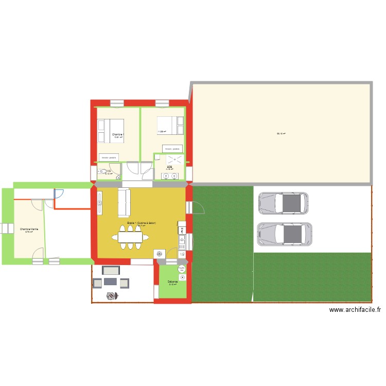 grange. Plan de 0 pièce et 0 m2