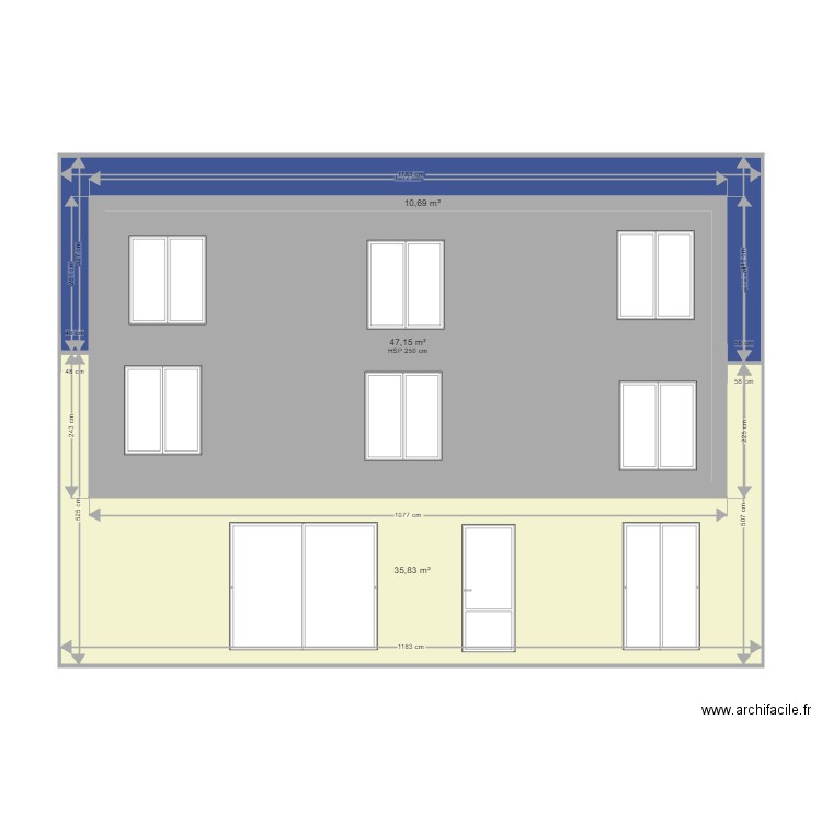 FACADE DP. Plan de 0 pièce et 0 m2