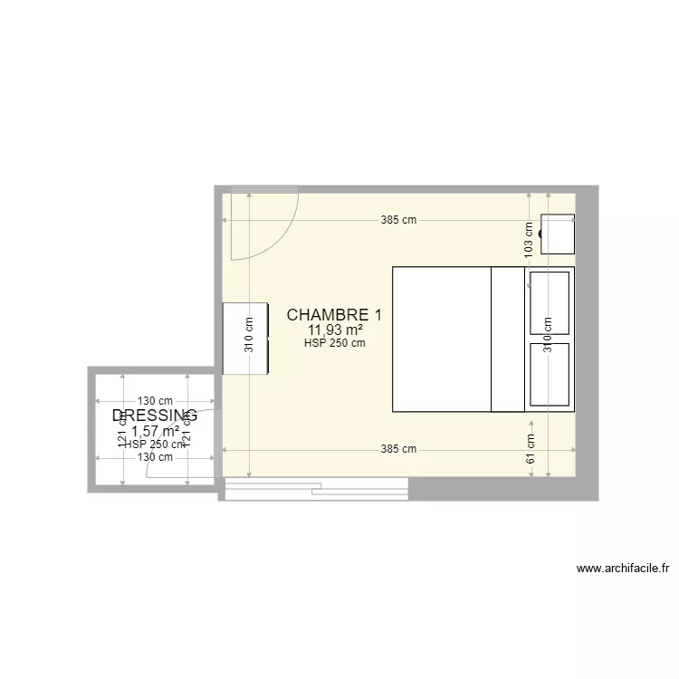 CHAMBRE1B. Plan de 