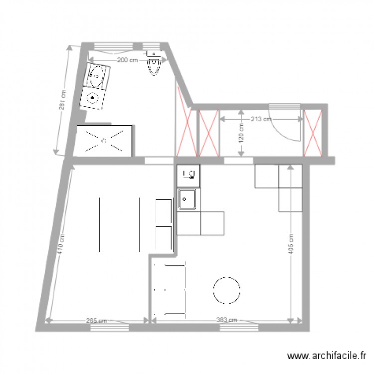  marcadet  projet 2 10 février. Plan de 0 pièce et 0 m2