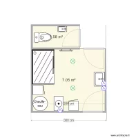 Salle bains et WC sans couloir 2