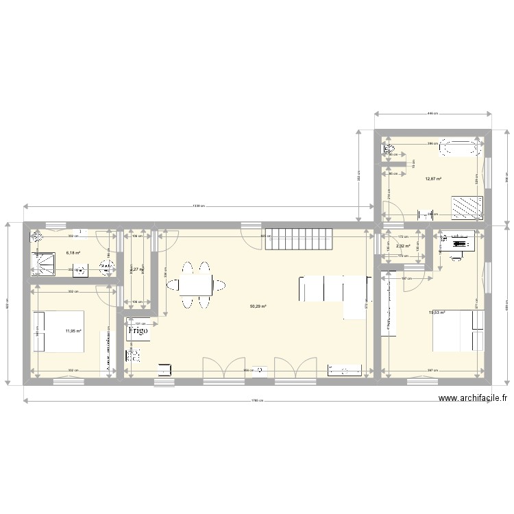 maison du haut 17042022. Plan de 7 pièces et 106 m2