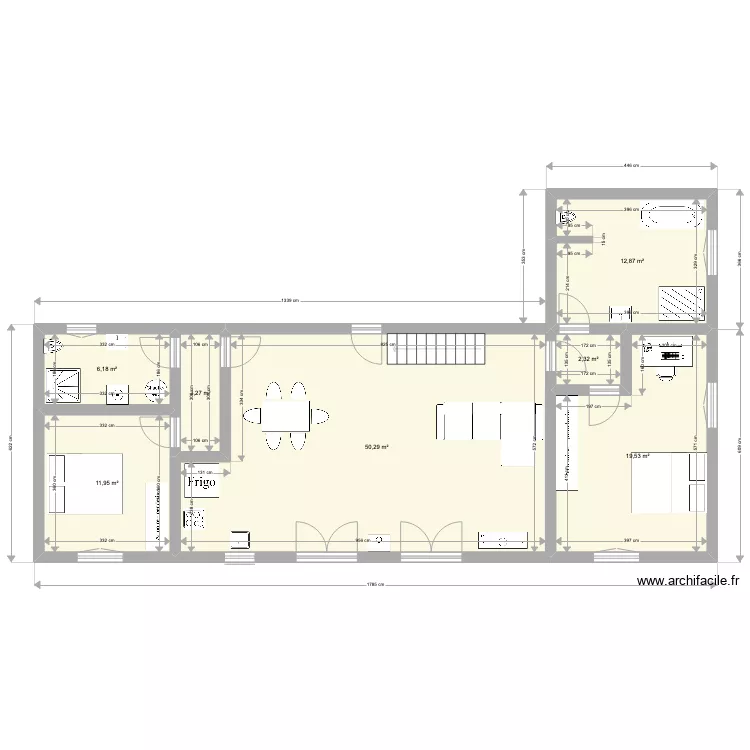 maison du haut 17042022. Plan de 