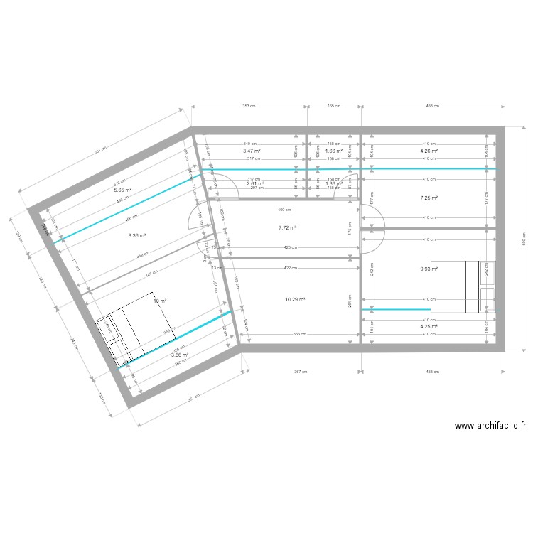 LA LANDE DU TEMPLE ETAGE SURFACE HABITABLE. Plan de 0 pièce et 0 m2