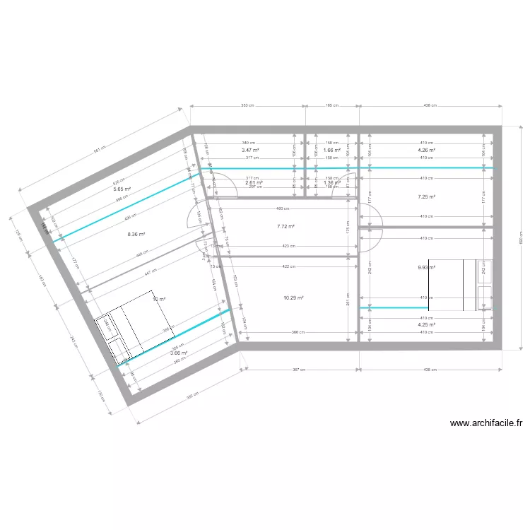 LA LANDE DU TEMPLE ETAGE SURFACE HABITABLE. Plan de 