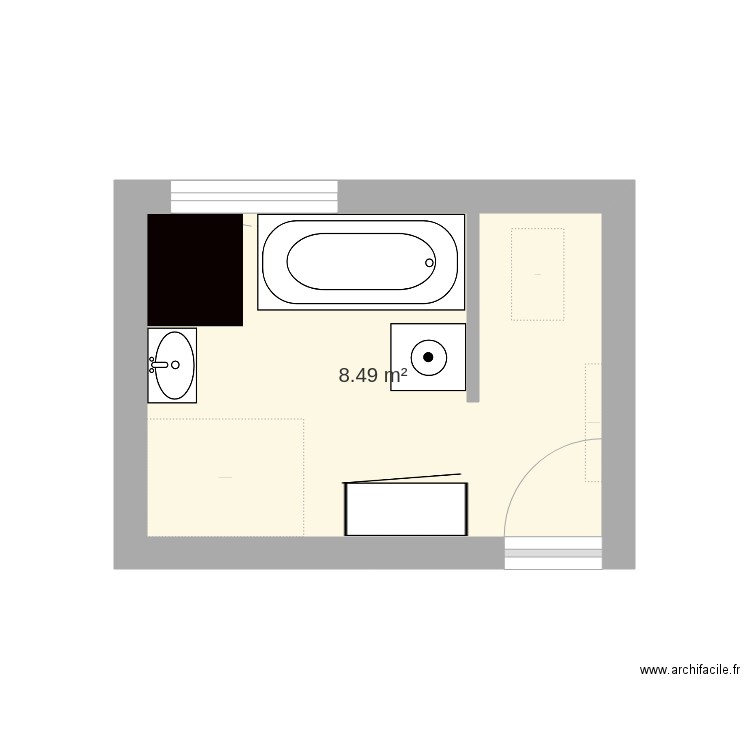 salle de bain. Plan de 0 pièce et 0 m2