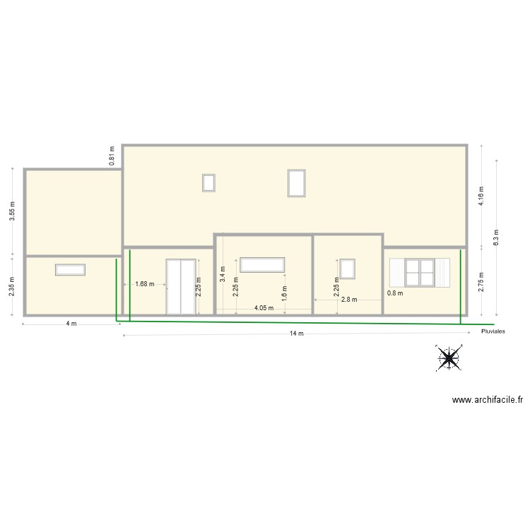 Façade Sud Est  Futur. Plan de 0 pièce et 0 m2