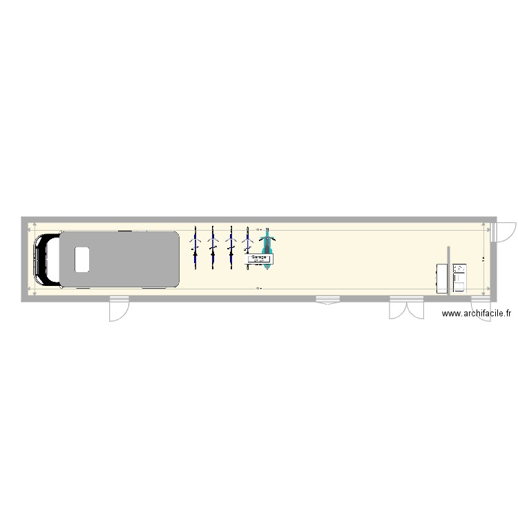 Garage. Plan de 0 pièce et 0 m2