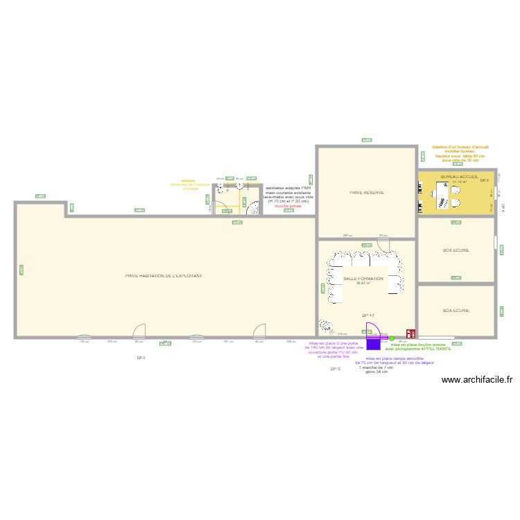 SALLE FORMATION APRES TRAVAUX. Plan de 0 pièce et 0 m2