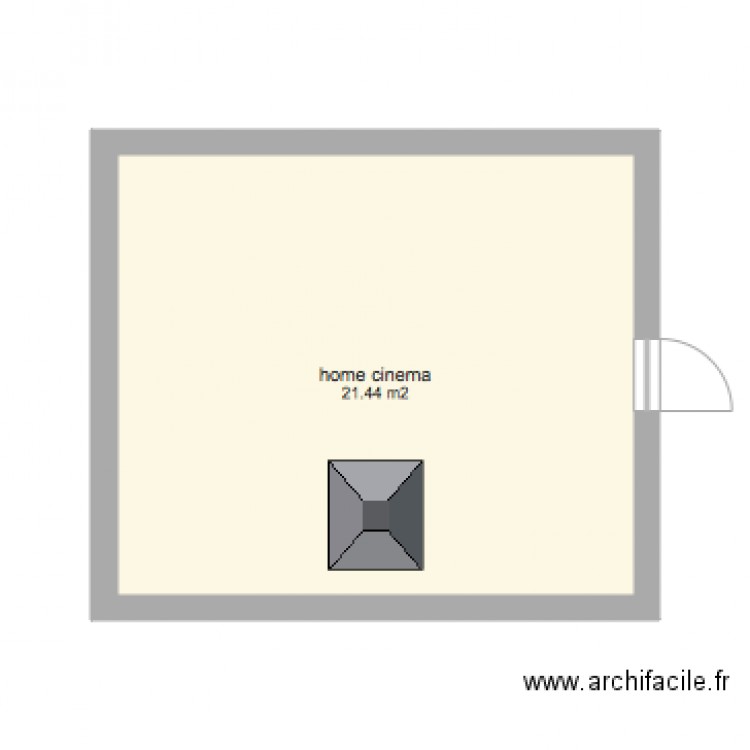 home cinema sol. Plan de 0 pièce et 0 m2