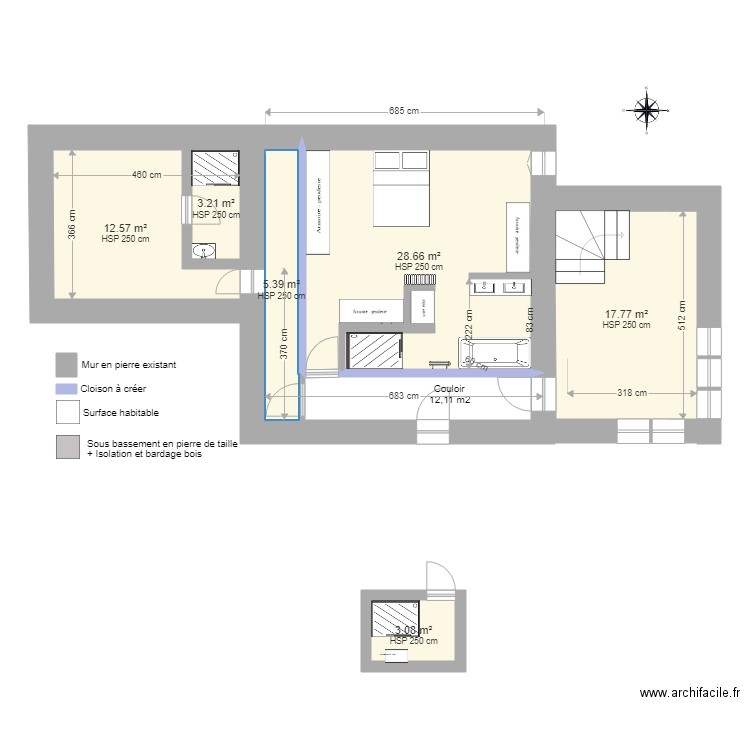 chambre different 2. Plan de 0 pièce et 0 m2