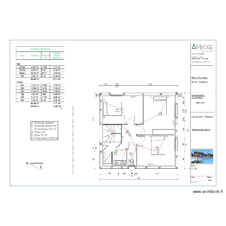 GOUTTENOIRE ETAGE. Plan de 0 pièce et 0 m2