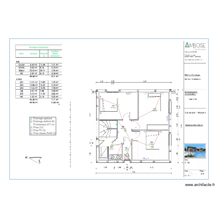GOUTTENOIRE ETAGE. Plan de 