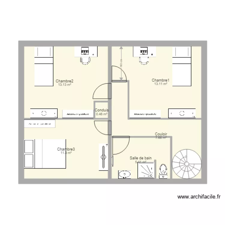 etage bis bis. Plan de 
