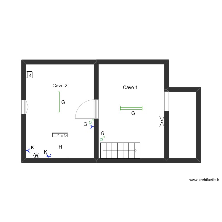 Cave. Plan de 0 pièce et 0 m2