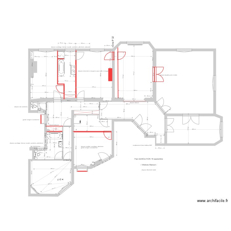 17 eme existant. Plan de 0 pièce et 0 m2