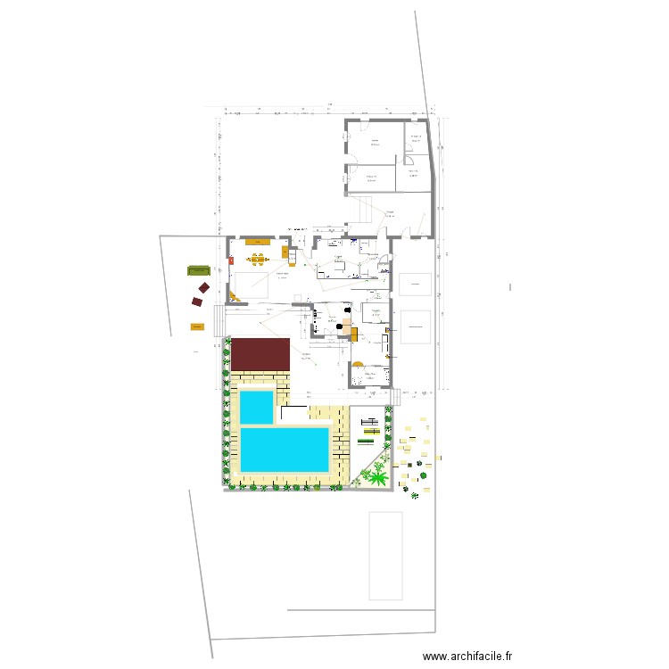 plan agencement mobilier rdc. Plan de 0 pièce et 0 m2
