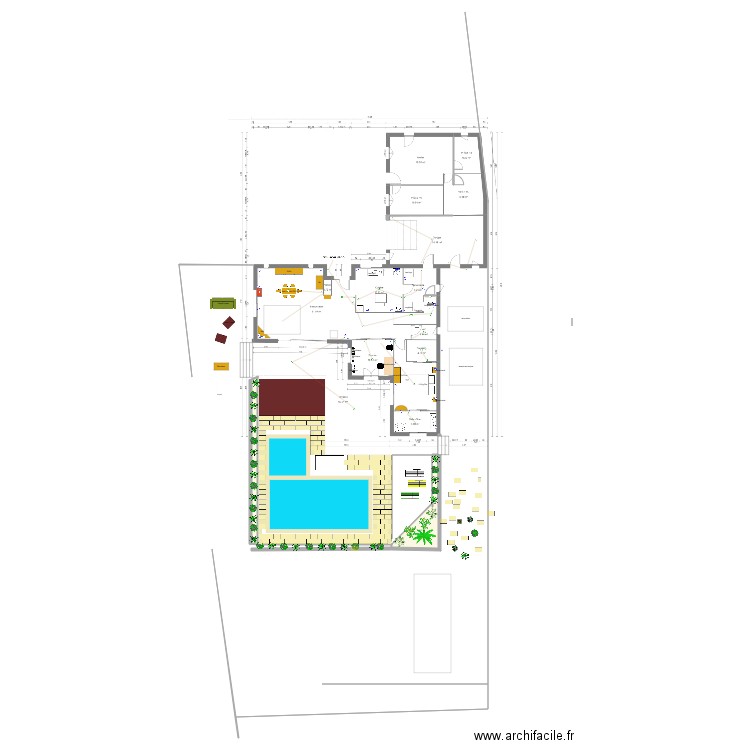 plan agencement mobilier rdc. Plan de 3 pièces et 15 m2