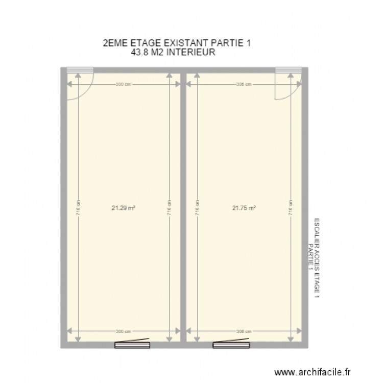 2EME ETAGE PARTIE  3. Plan de 0 pièce et 0 m2