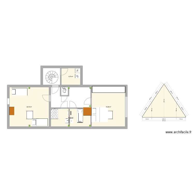 combles V2. Plan de 0 pièce et 0 m2