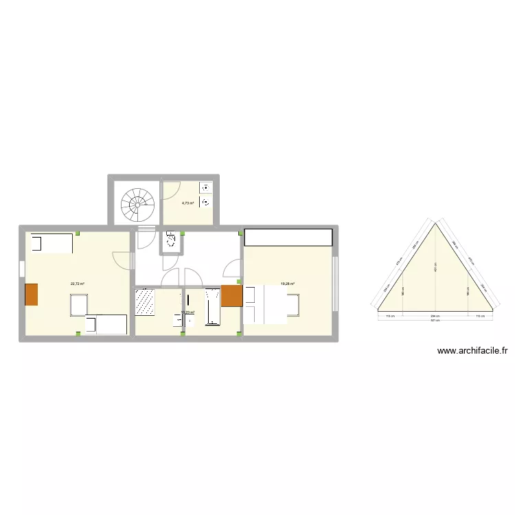 combles V2. Plan de 