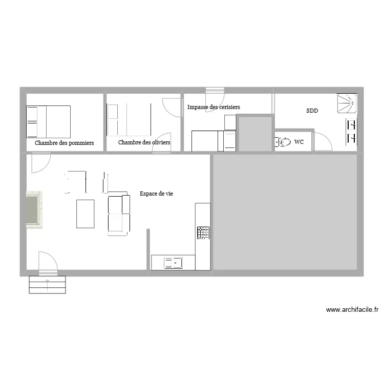 Gîte du bois chambre des vignes. Plan de Gîte du bois chambre des vignes. Plan de
