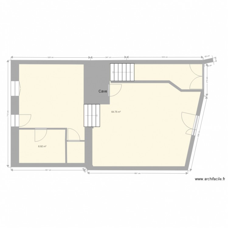 Plan RL RDC après modifs 2. Plan de 0 pièce et 0 m2