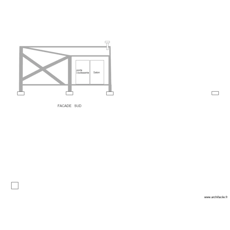 FACADE OUEST. Plan de 