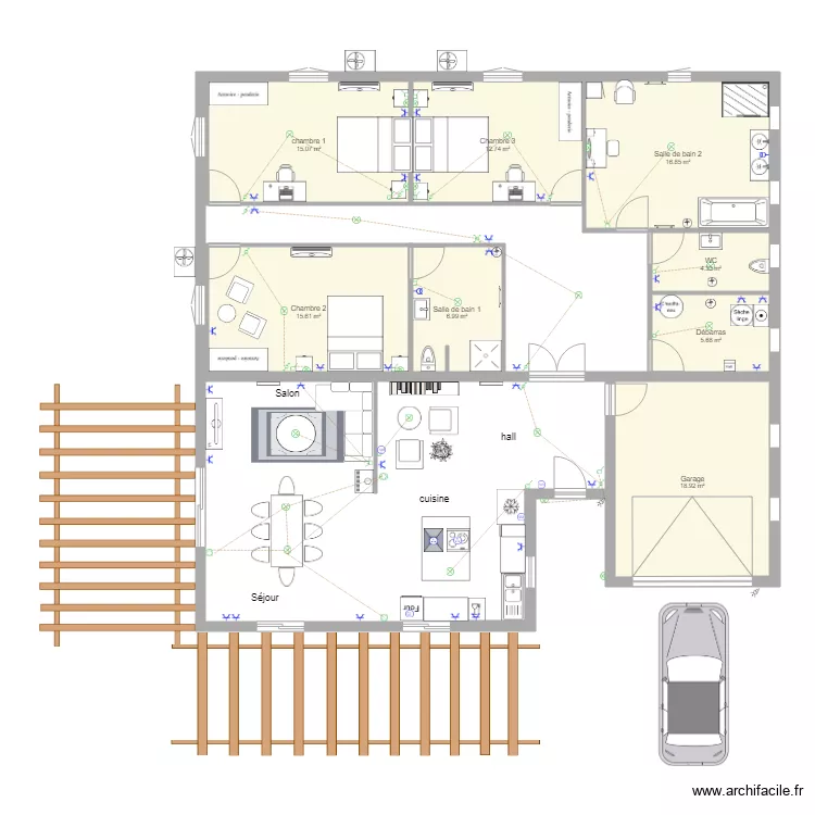 MAISON ELEC rj 45. Plan de 