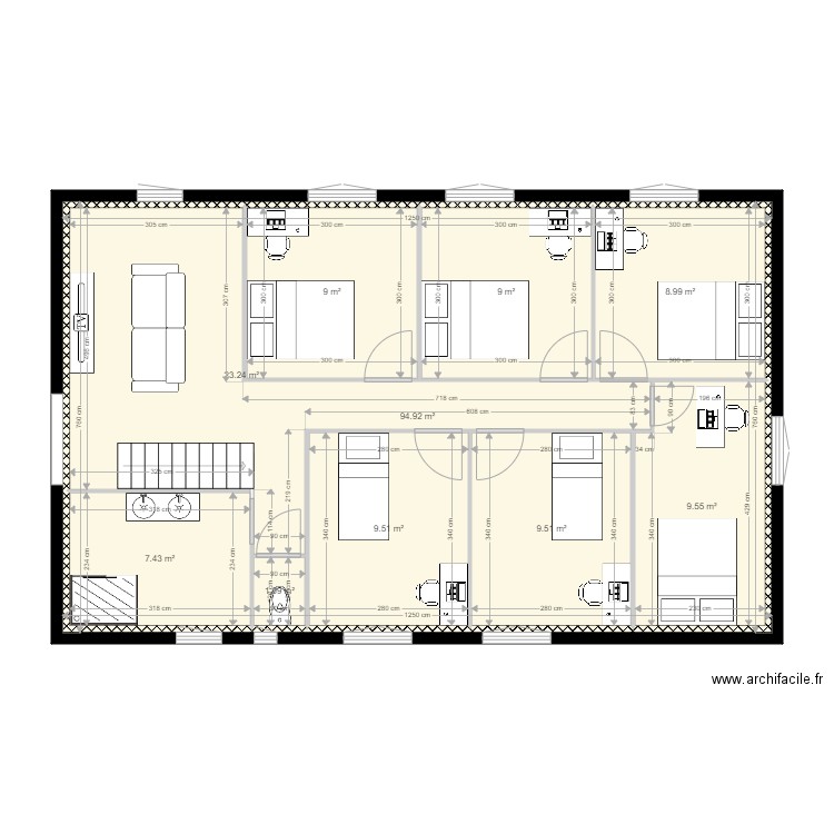 maison. Plan de 0 pièce et 0 m2