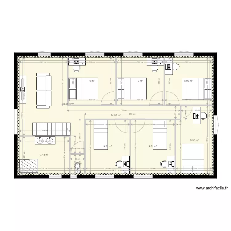 maison. Plan de 