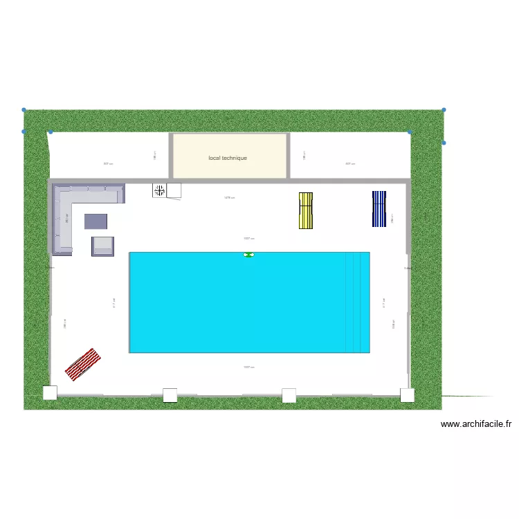 piscine vu de dessus 2. Plan de 