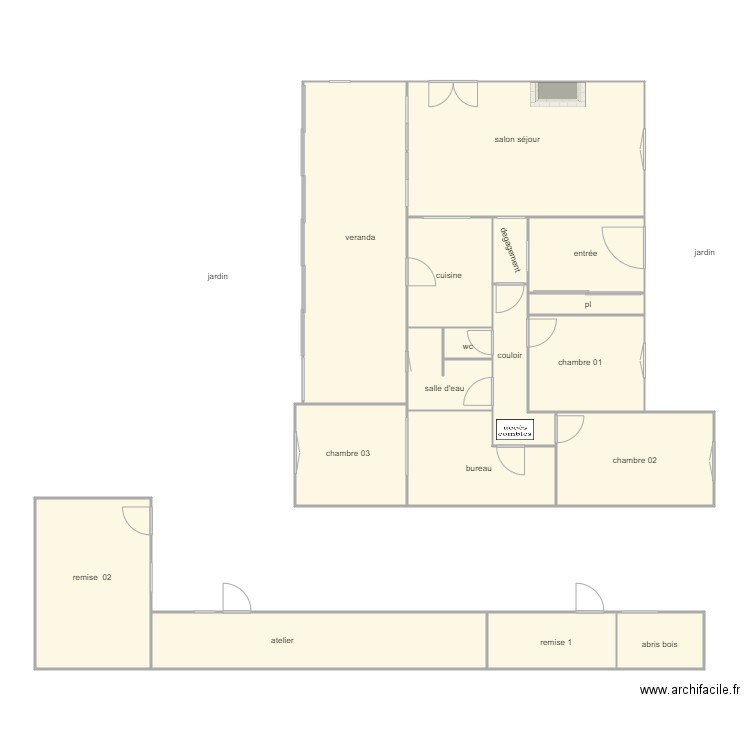 jeanniere am. Plan de 17 pièces et 163 m2