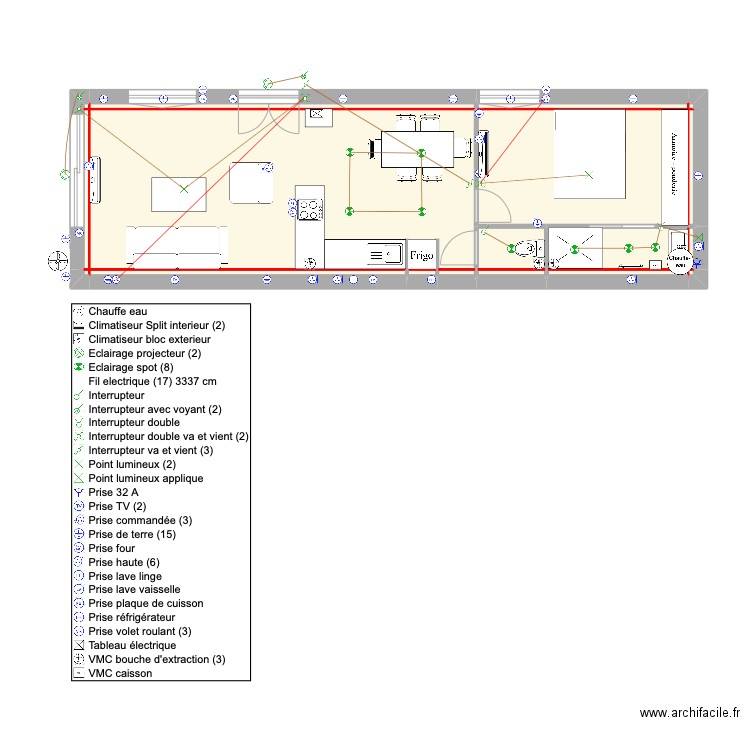 Plan definitif garage droit fourchambault. Plan de 18 pièces et 50 m2