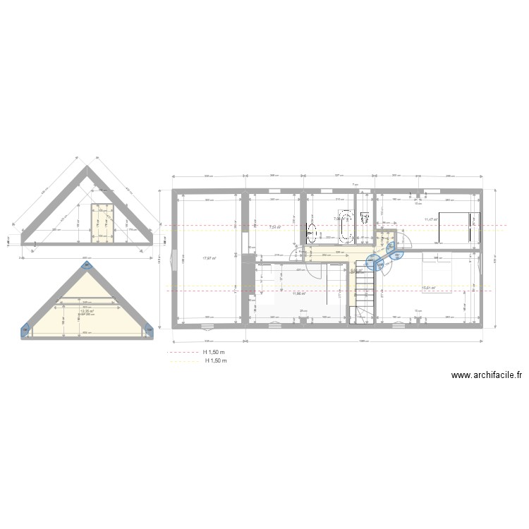 La Poupeliniere Comble Elec 03.22. Plan de 10 pièces et 102 m2