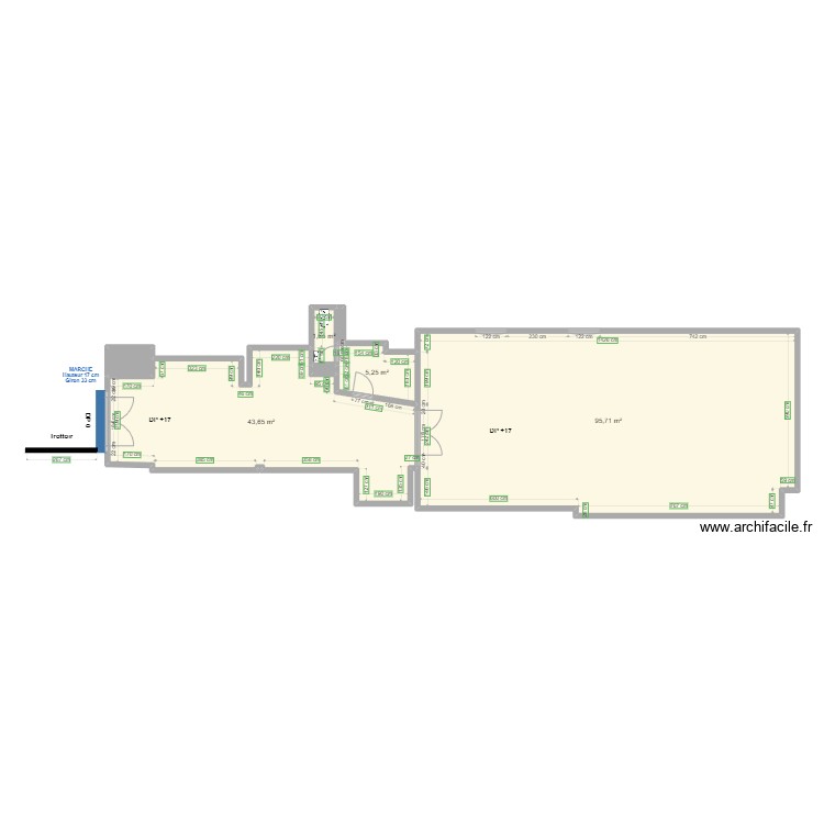 STUDIO YOGA SAUMUR avant travaux. Plan de 0 pièce et 0 m2