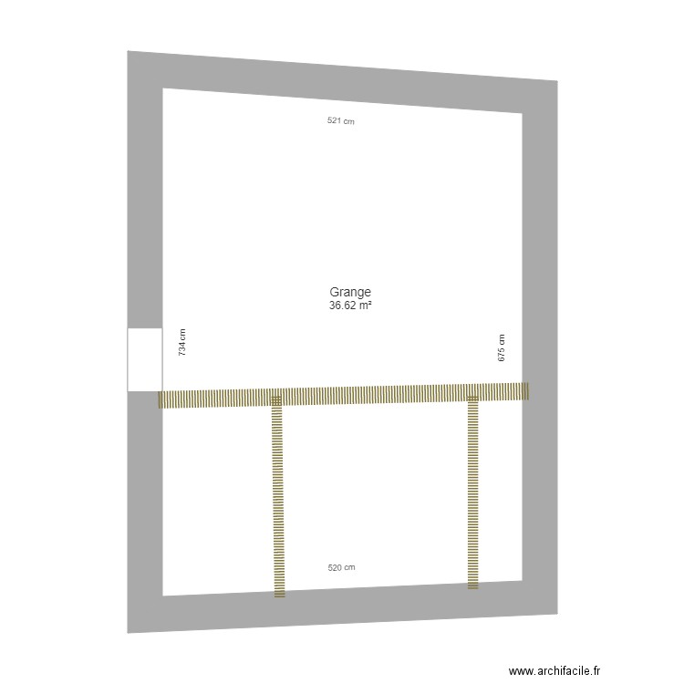 Ferro - EDL. Plan de 1 pièce et 37 m2