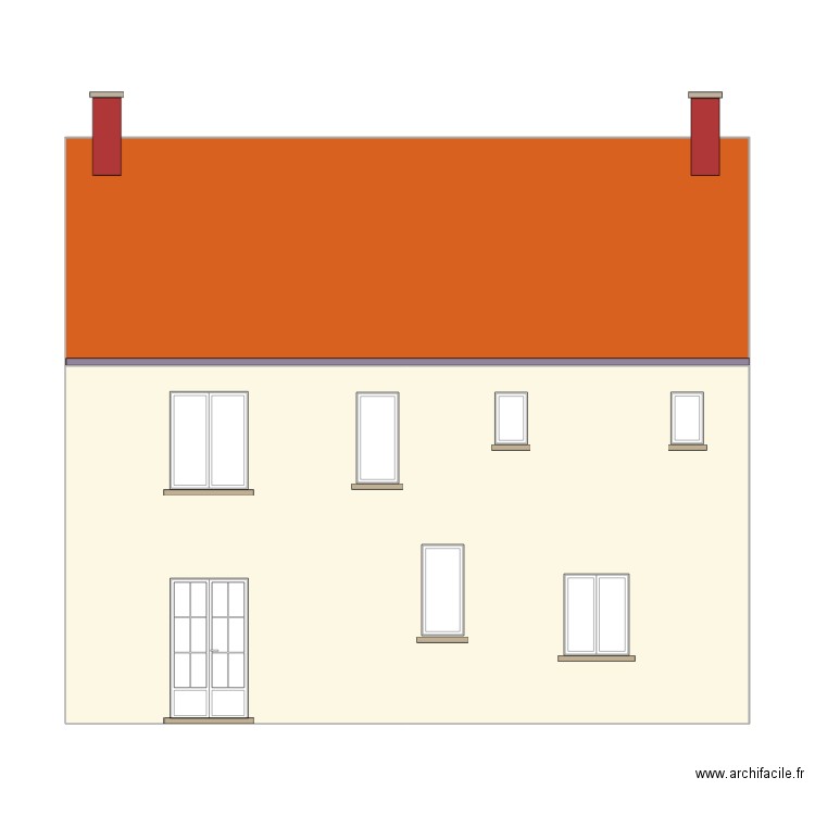 façade nord après. Plan de 0 pièce et 0 m2