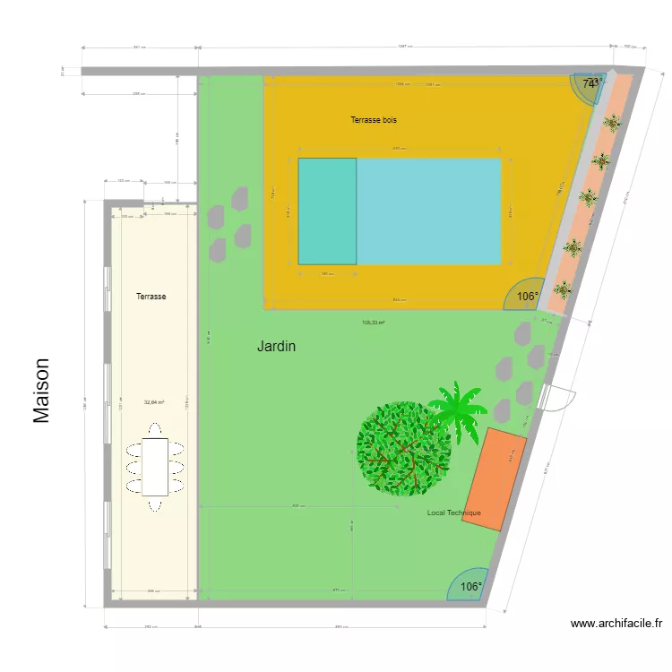 &uml;Piscine. Plan de 