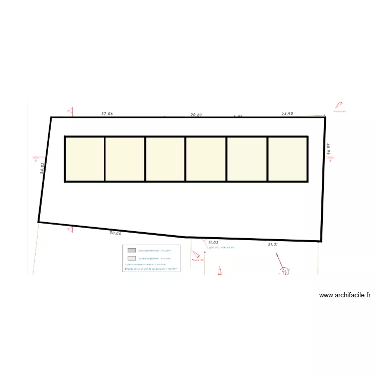 42297 croquis cellules 190 m2. Plan de 