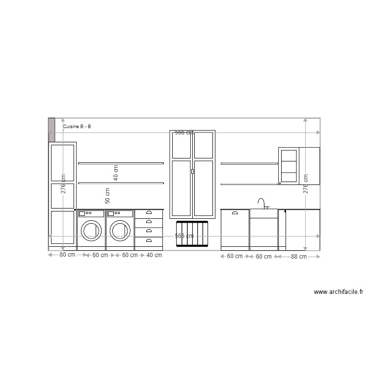 Cuisine B. Plan de 0 pièce et 0 m2