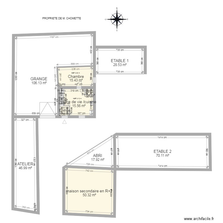 CHOMETTE. Plan de 0 pièce et 0 m2