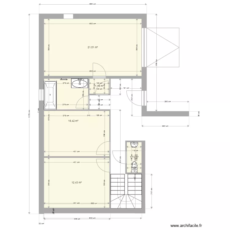 Aménagement partie NW de la maison si étage. Plan de Aménagement partie NW de la maison si étage. Plan de