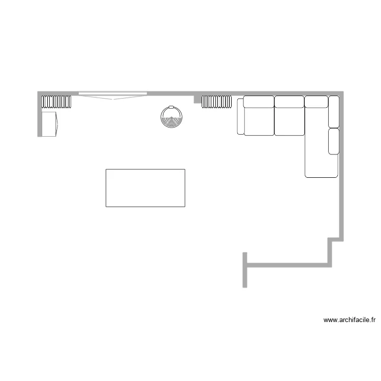 RDC 3 chambres meublées. Plan de RDC 3 chambres meublées. Plan de