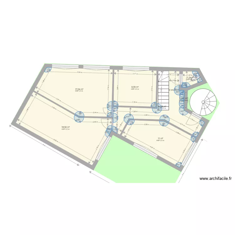 Aubervilliers vjardin invers&eacute;e. Plan de 